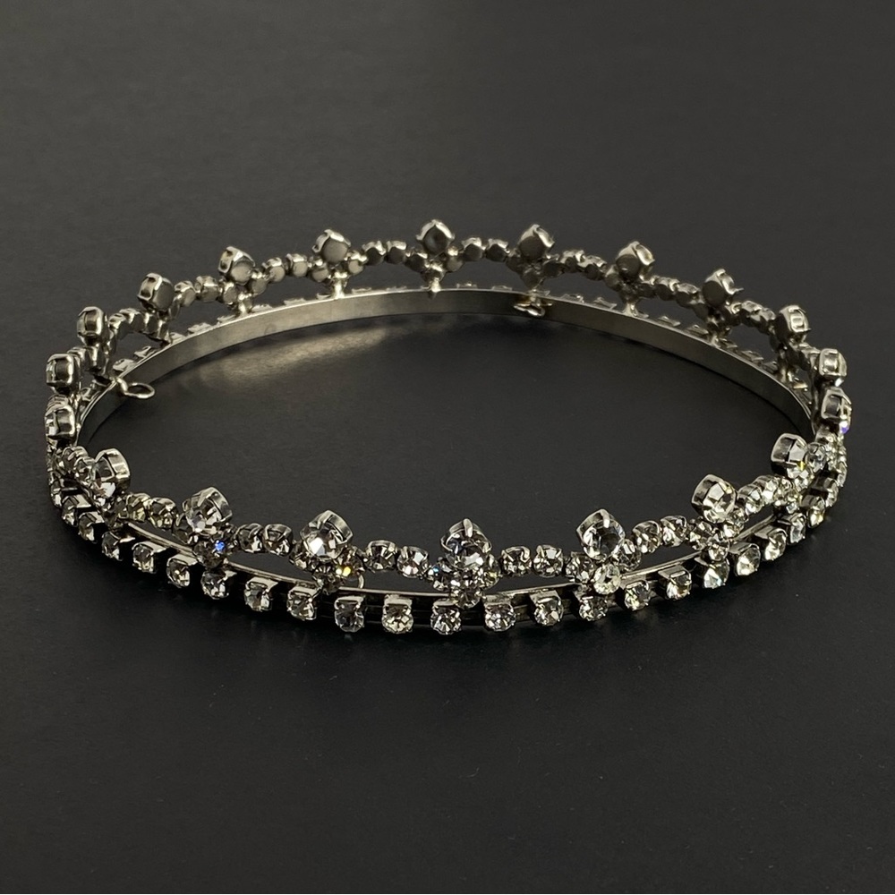 VINTAGE CROWN INAUGURATION CROWN FROM THE 1950s QUEENS CROWN SILVER/CRYSTALS